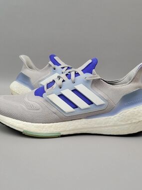 Adidas Men's Ultraboost 22 Grey Lucid Gray-Blue Running Shoes HP9189 Size 11
